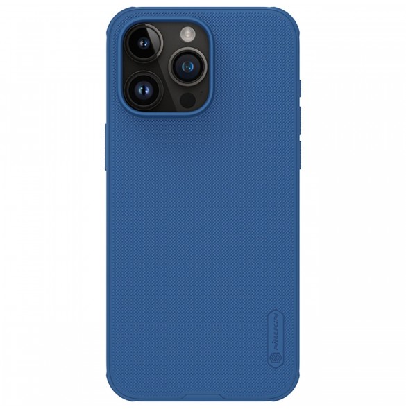 Nillkin Super Frosted Shield Pro förstärkt skal till iPhone 15 Pro Max - blå