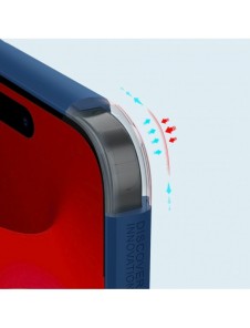 Nillkin Super Frosted Shield Pro förstärkt skal till iPhone 15 Pro Max - blå