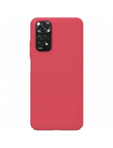 Nillkin Super Frosted Shield härdat fodral + ställ för Xiaomi Redmi Note 11S / Note 11 röd