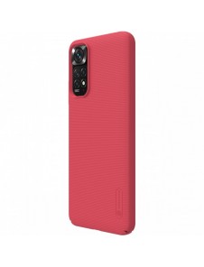 Nillkin Super Frosted Shield härdat fodral + ställ för Xiaomi Redmi Note 11S / Note 11 röd