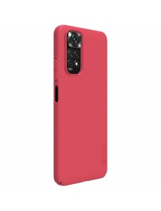 Nillkin Super Frosted Shield härdat fodral + ställ för Xiaomi Redmi Note 11S / Note 11 röd