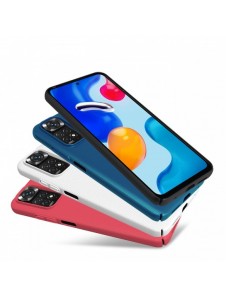 Nillkin Super Frosted Shield härdat fodral + ställ för Xiaomi Redmi Note 11S / Note 11 röd