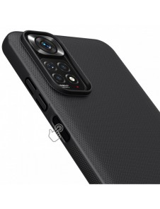 Nillkin Super Frosted Shield härdat fodral + ställ för Xiaomi Redmi Note 11S / Note 11 röd