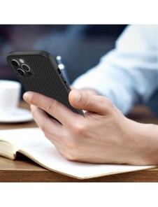 Nillkin Synthetic Fiber Case pansarskal till iPhone 12 Pro Max svart