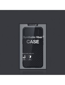 Nillkin Synthetic Fiber S Fodral iPhone 14 Plus med kameraskal svart