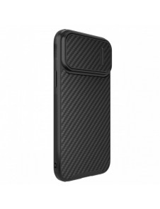Nillkin Synthetic Fiber S Fodral iPhone 14 Pro med kameraskal svart