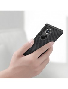 Nillkin Textured Case ett slitstarkt förstärkt fodral med en gelram och nylon på baksidan Honor 50 Pro svart