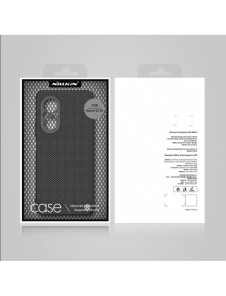 Nillkin Textured Case ett slitstarkt förstärkt fodral med en gelram och nylon på baksidan Honor 50 SE svart