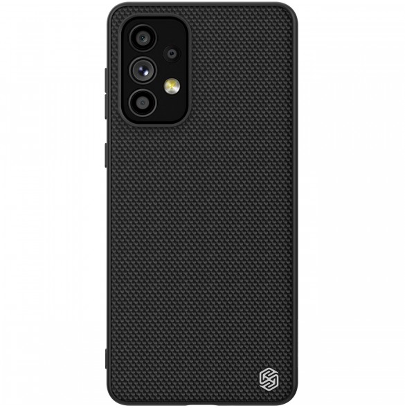 Nillkin Textured Case ett slitstarkt förstärkt fodral med en gelram och nylon på baksidan av Samsung Galaxy A73 svart