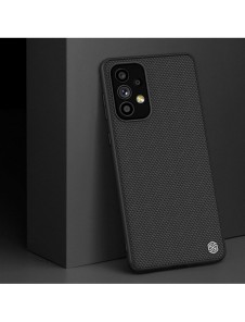 Nillkin Textured Case ett slitstarkt förstärkt fodral med en gelram och nylon på baksidan av Samsung Galaxy A73 svart