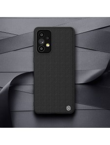 Nillkin Textured Case ett slitstarkt förstärkt fodral med en gelram och nylon på baksidan av Samsung Galaxy A73 svart