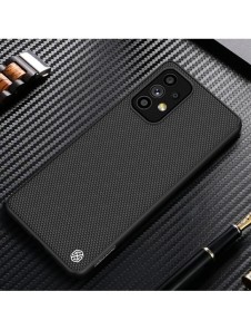Nillkin Textured Case ett slitstarkt förstärkt fodral med en gelram och nylon på baksidan av Samsung Galaxy A73 svart