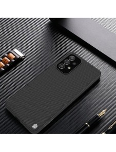 Nillkin Textured Case Slitstarkt förstärkt fodral med gelram och nylon på baksidan för Samsung Galaxy A33 5G svart