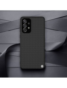 Nillkin Textured Case Slitstarkt förstärkt fodral med gelram och nylon på baksidan för Samsung Galaxy A33 5G svart