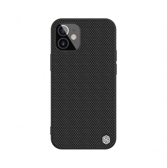 Nillkin Textured Case robust skal med gelram och nylon på baksidan iPhone 12 mini svart