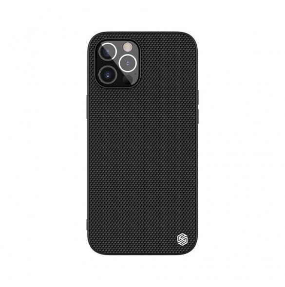 Nillkin Textured Case robust skal med gelram och nylon på baksidan iPhone 12 Pro Max svart