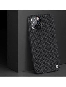 Nillkin Textured Case robust skal med gelram och nylon på baksidan iPhone 12 Pro Max svart