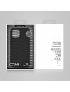 Nillkin Textured Case robust skal med gelram och nylon på baksidan iPhone 12 Pro Max svart