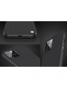 Nillkin Textured Case robust skal med gelram och nylon på baksidan iPhone 12 Pro Max svart