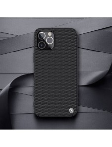 Nillkin Textured Case robust skal med gelram och nylon på baksidan iPhone 12 Pro Max svart