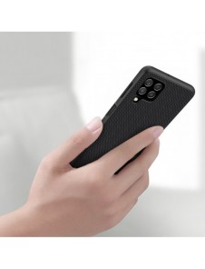 Nillkin Textured Case robust skal med gelram och nylon på baksidan Samsung Galaxy A22 4G svart
