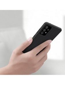 Nillkin Textured Case robust skal med gelram och nylon på baksidan Samsung Galaxy A72 4G svart