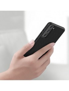 Nillkin Textured Case robust skal med gelram och nylon på baksidan Samsung Galaxy S21+ 5G svart