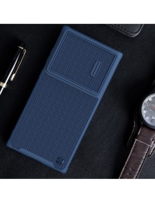 Nillkin Textured S Fodral till Samsung Galaxy S22 Ultra pansarskal med kamerafodral blå