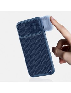Nillkin Textured S Fodral iPhone 14 Plus pansarfodral med kamerafodral blå