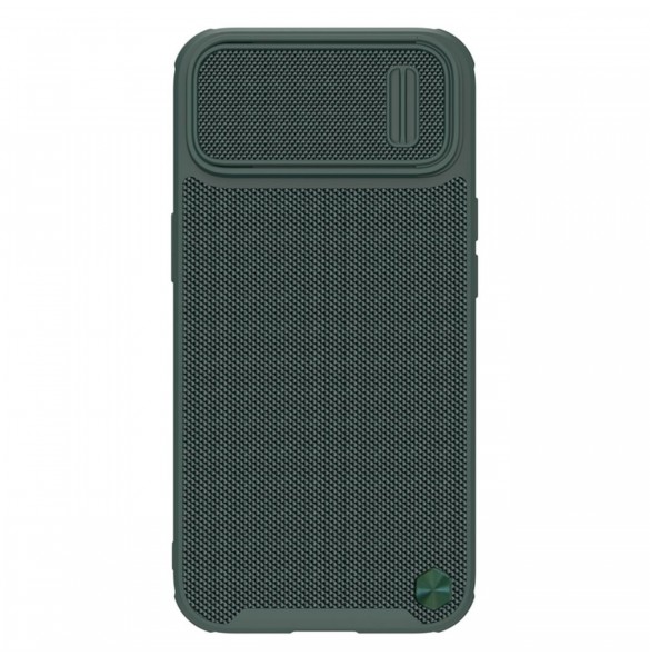 Nillkin Textured S Fodral iPhone 14 Plus pansarfodral med kamerafodral grönt