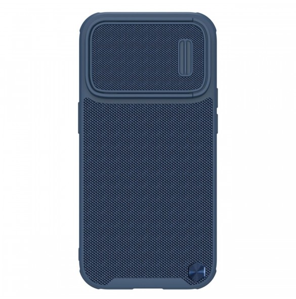 Nillkin Textured S Fodral iPhone 14 Pro pansarfodral med kamerafodral blått
