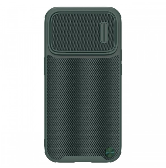 Nillkin Textured S Fodral iPhone 14 Pro pansarfodral med kamerafodral grönt