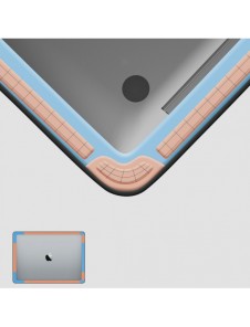 Nillkin mångsidigt fodral för bärbar dator för MacBook Laptop Upp till 16,1 tum bärbar datorväska Stativ Musmatta Grå