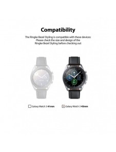 Ringke Bezel Styling fodral ram kuvertring Samsung Galaxy Watch 3 45mm svart (GW3-45-61)