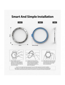Ringke Bezel Styling fodral ram kuvertring Samsung Galaxy Watch 3 45mm svart (GW3-45-62)