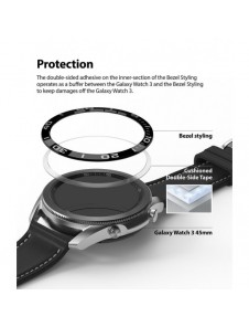 Ringke Bezel Styling fodral ram kuvertring Samsung Galaxy Watch 3 45mm svart (GW3-45-62)