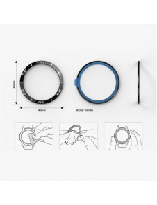 Ringke Bezel Styling Case Ram Kuvert Ring Samsung Galaxy Watch 5 40mm / 4 40mm Svart (rostfritt stål) (GW4-40-02)