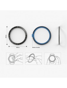 Ringke Bezel Styling Case Ram Kuvert Ring Samsung Galaxy Watch 5 40mm / 4 40mm Svart (rostfritt stål) (GW4-40-03)
