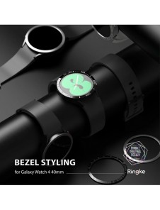 Ringke Bezel Styling box ram kuvertring Klocka 6/5/4 (40mm) silver (rostfritt stål) (GW4-40-40)
