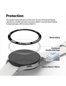 Ringke Bezel Styling box ram kuvertring Klocka 6/5/4 (40mm) silver (rostfritt stål) (GW4-40-40)