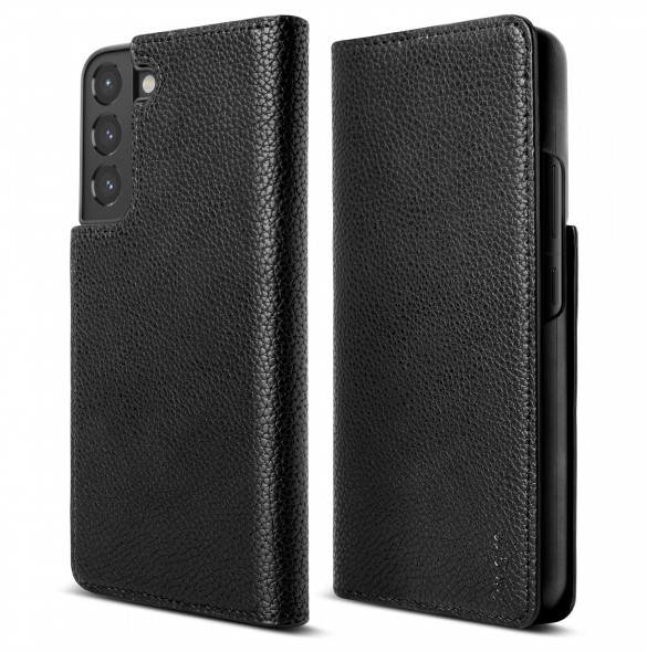 Ringke Folio Signature Flip Läderfodral för Samsung Galaxy S22 + (S22 Plus) Svart (FSS118R262)