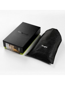 Ringke Folio Signature äkta läderfodral med flik och axelrem för Samsung Galaxy Note 20 svart (FS79R55)