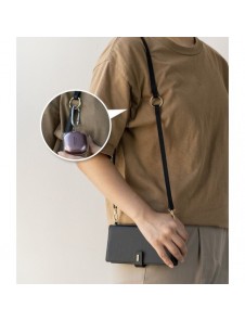 Ringke Folio Signature äkta läderfodral med flik och axelrem för Samsung Galaxy Note 20 svart (FS79R55)