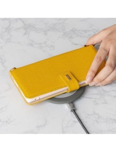 Ringke Folio Signature äkta läderfodral med flik och axelrem för Samsung Galaxy Note 20 svart (FS79R55)