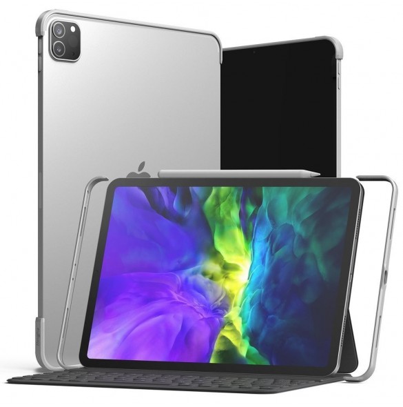 Ringke Frame Shield-fodral självhäftande skyddsram för iPad Pro 11'' 2020 / iPad Pro 11'' 2018 silver (Apple Pencil Friendly)