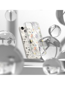 Ringke Fusion Design Armored Case Cover med Gel Ram för iPhone 14 Plus transparent (torra blommor) (FD637E30)