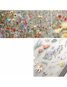 Ringke Fusion Design Armored Case Cover med Gel Ram för iPhone 14 Plus transparent (torra blommor) (FD637E30)