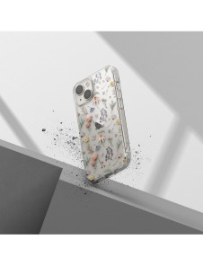 Ringke Fusion Design Armored Case Cover med Gel Ram för iPhone 14 Plus transparent (torra blommor) (FD637E30)