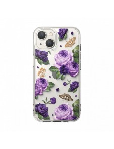 Ringke Fusion Design Armored Case Cover med Gel Ram för iPhone 14 Plus transparent (lila ros) (FD637E29)