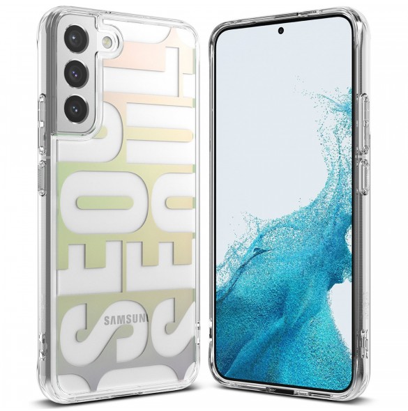 Ringke Fusion Design Armored Case Cover med Gel Ram för Samsung Galaxy S22 + (S22 Plus) transparent (Seoul) (F593R89)